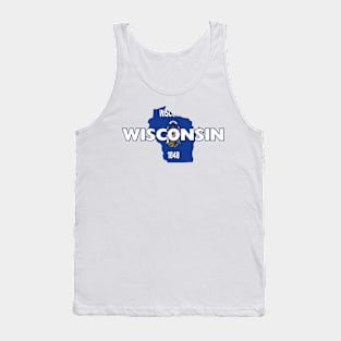 Wisconsin Colored State Tank Top